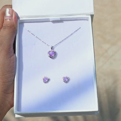 Purple stone necklaces for women