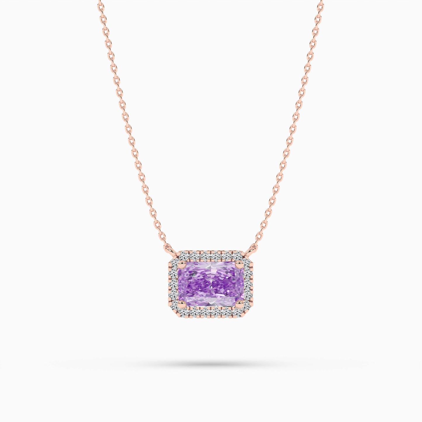 Purple diamond necklace