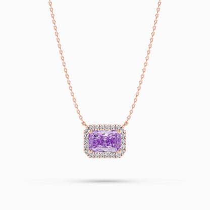 Purple diamond necklace