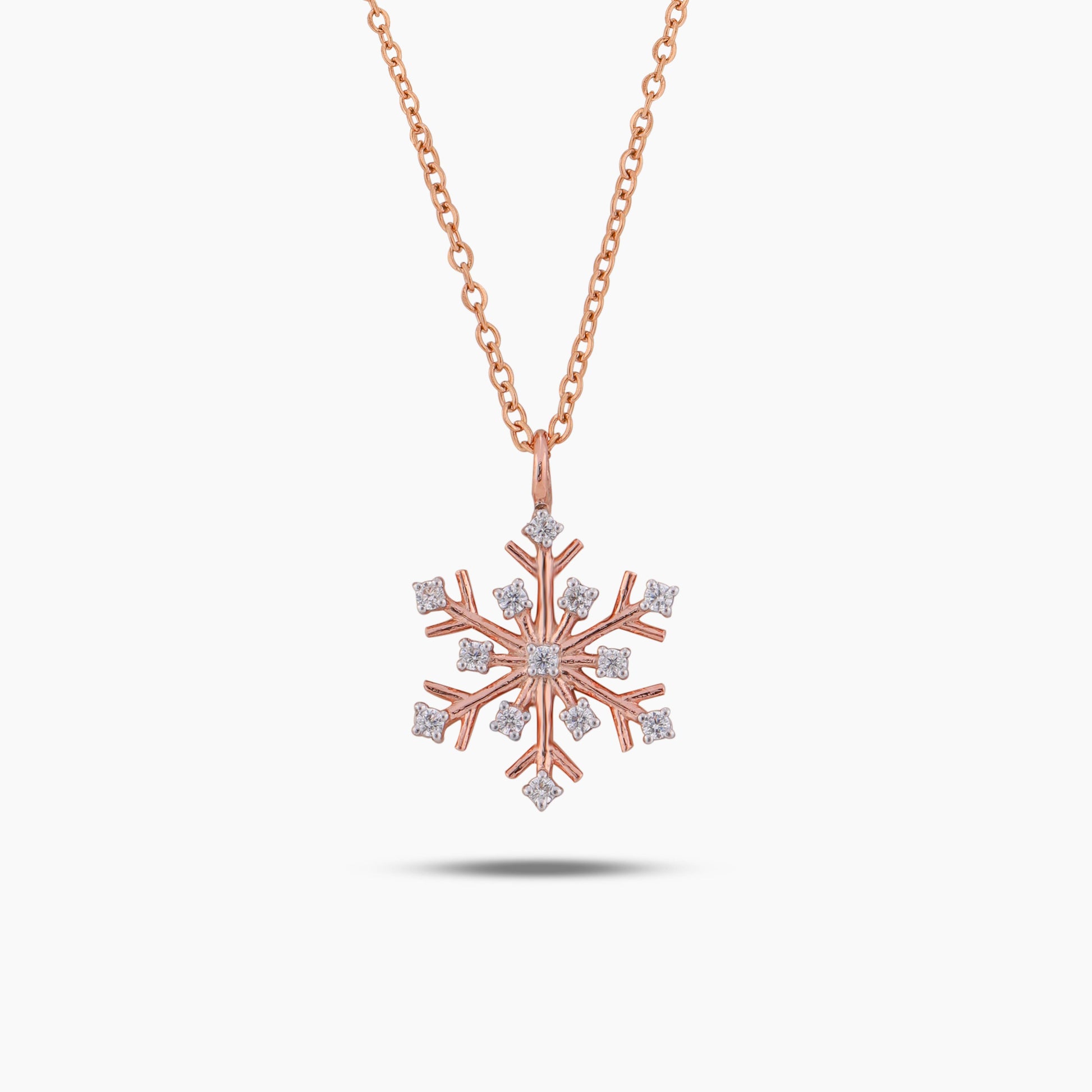 snowflake diamond pendant