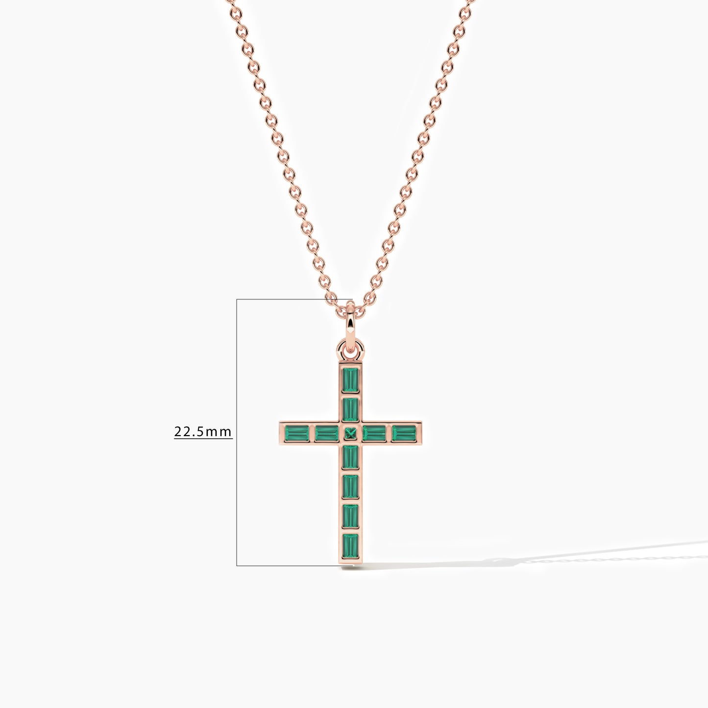 cross chain yellow gold plated
