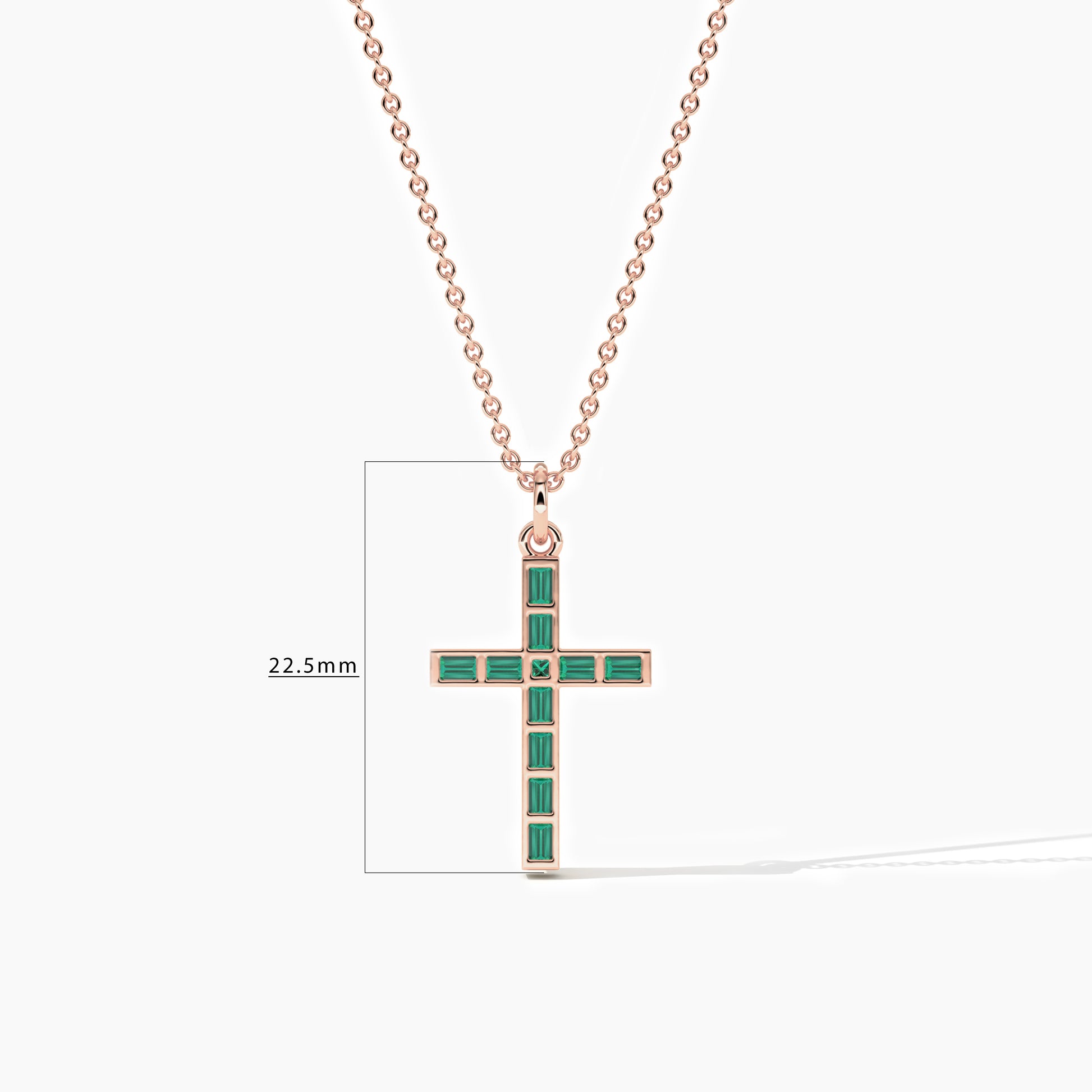 cross chain yellow gold plated