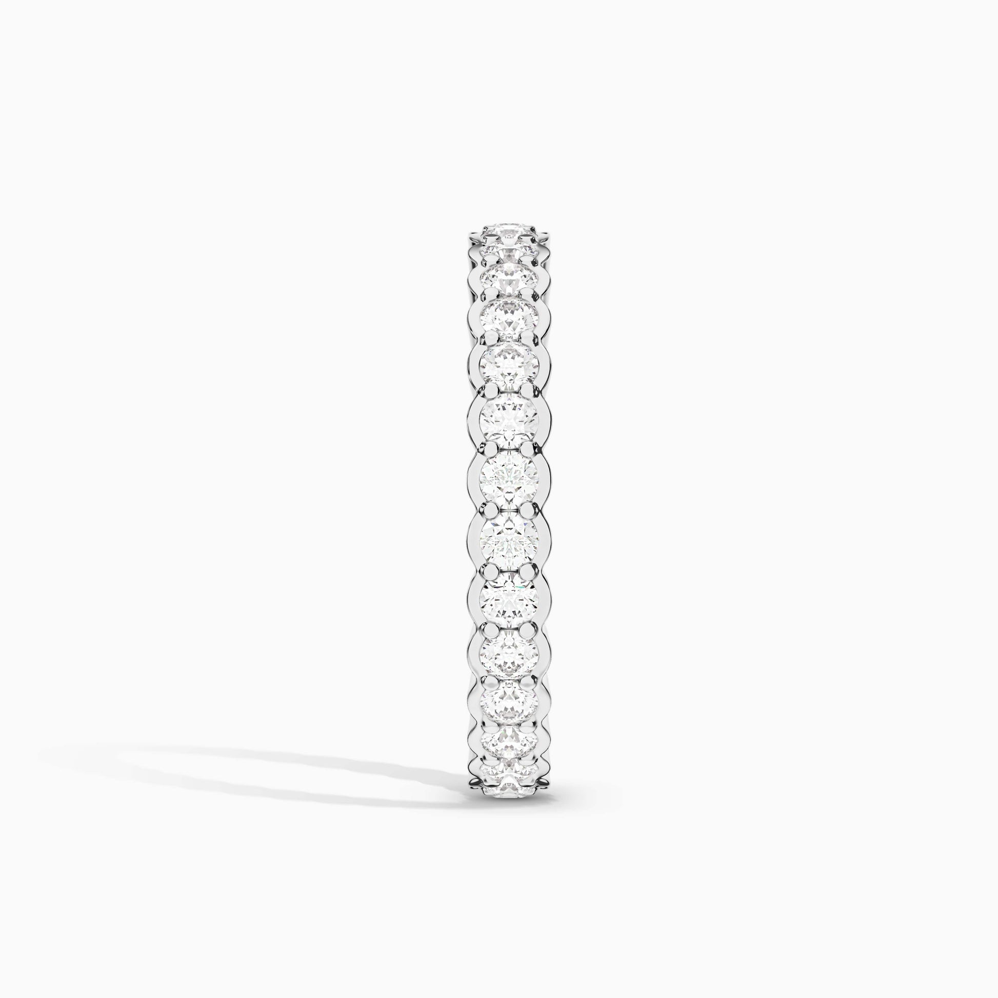 Diamond Eternity Band White Gold Plated