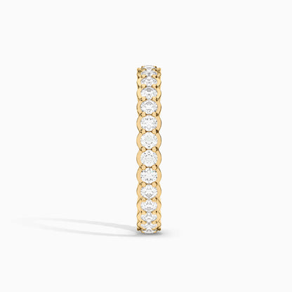 Diamond Eternity Band yellow Gold Plated