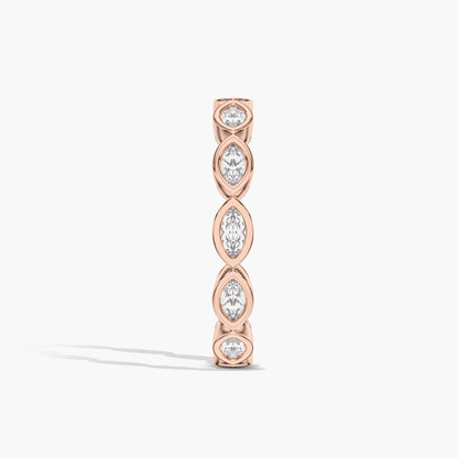 Sterling silver band in rose gold plated