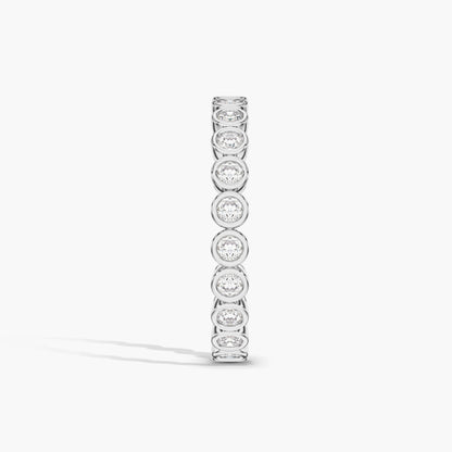 Silver bracelet with round diamonds 