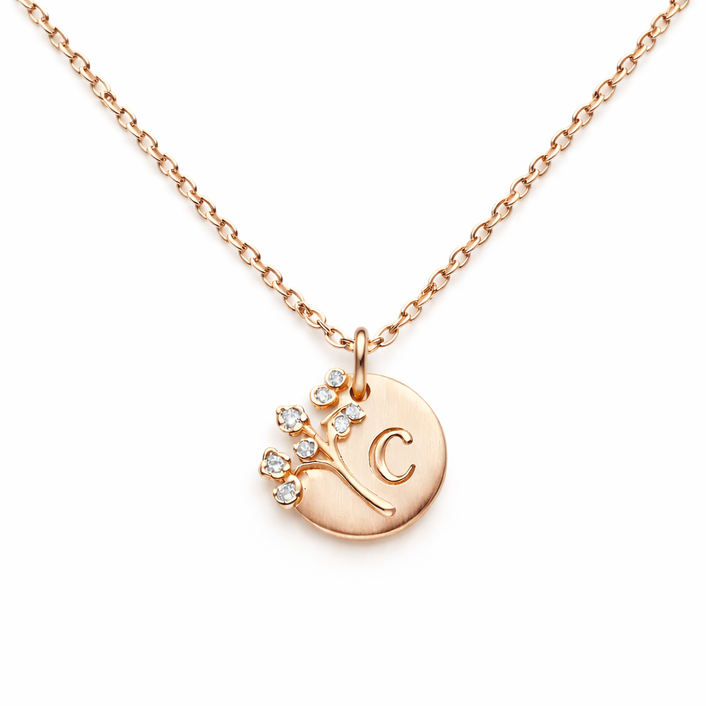 Unisex initial necklace