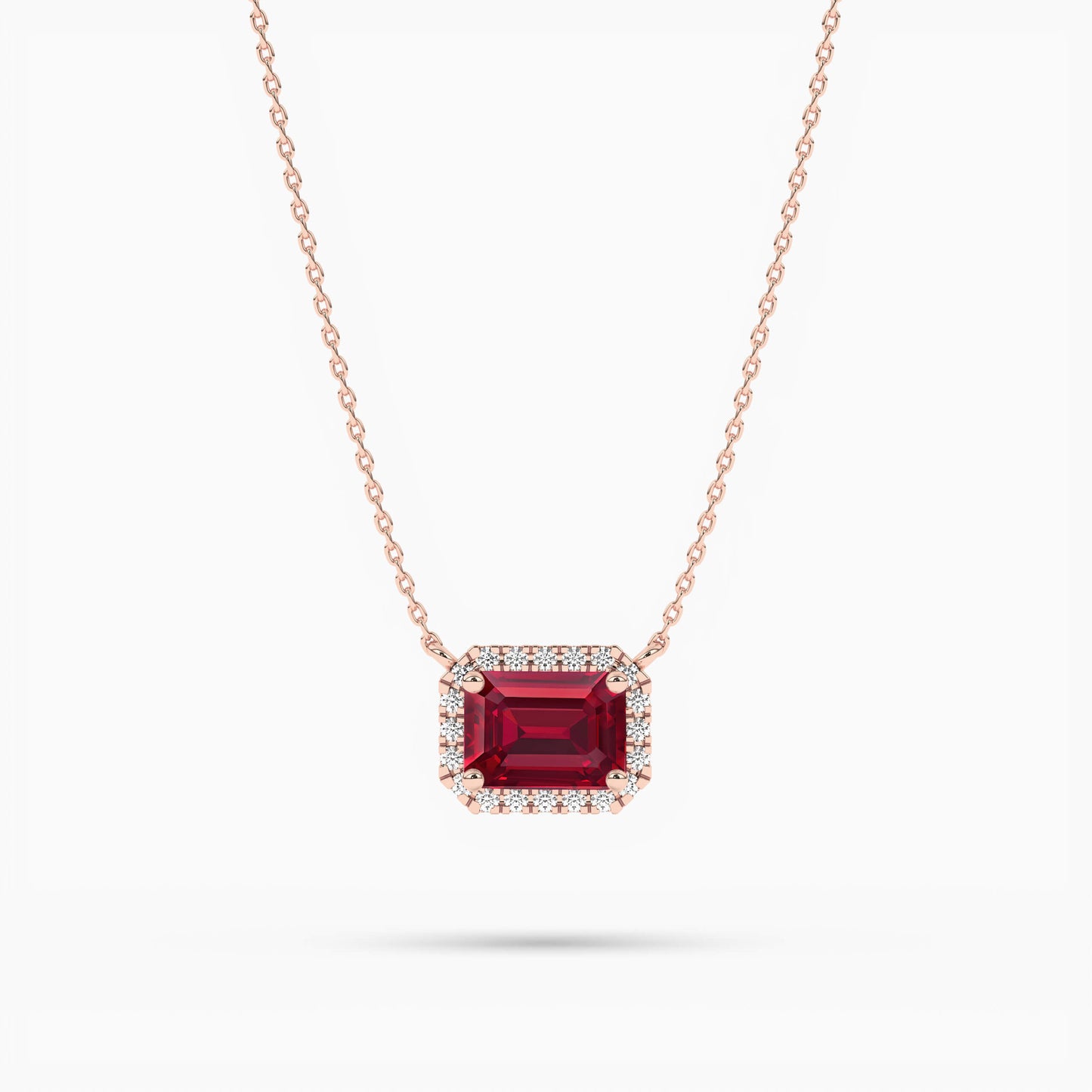 ruby and silver pendant