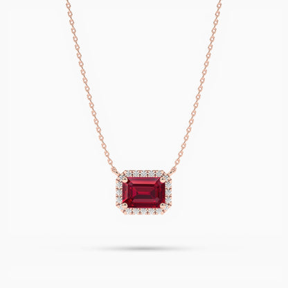 ruby and silver pendant