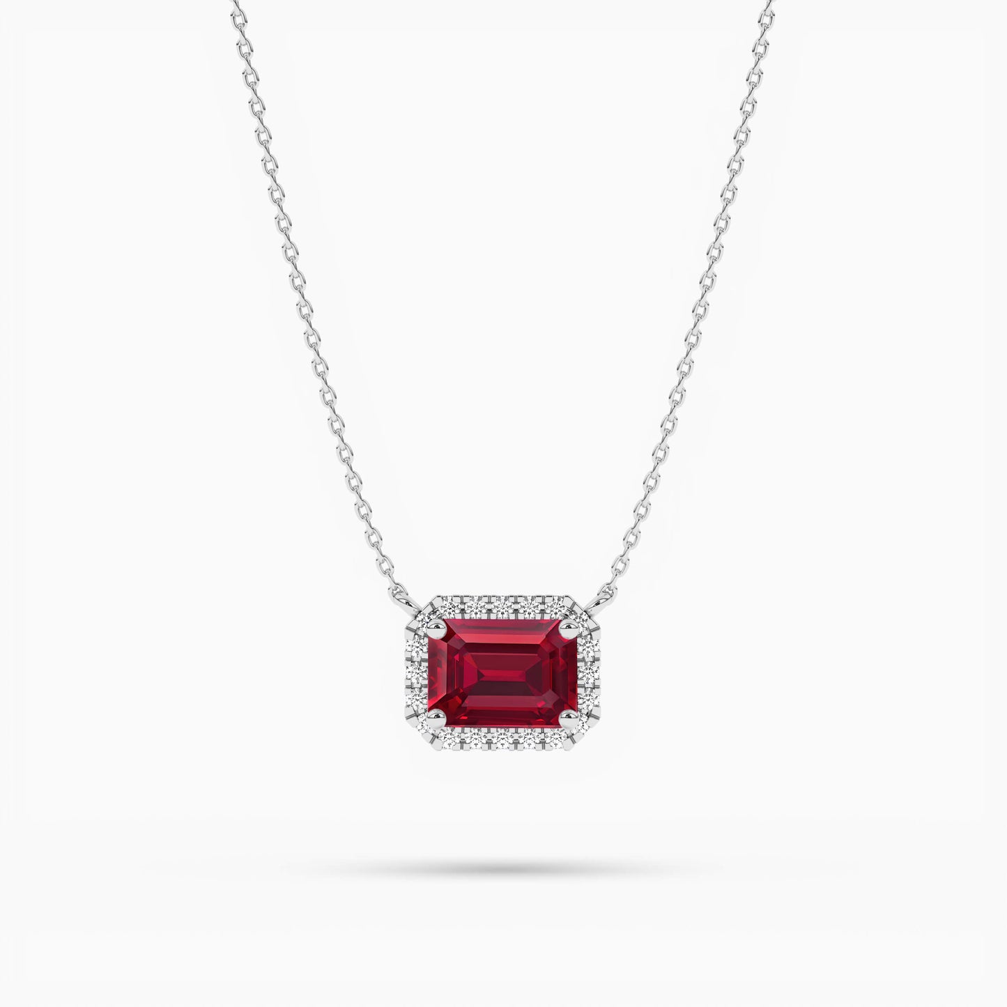 ruby silver pendant​