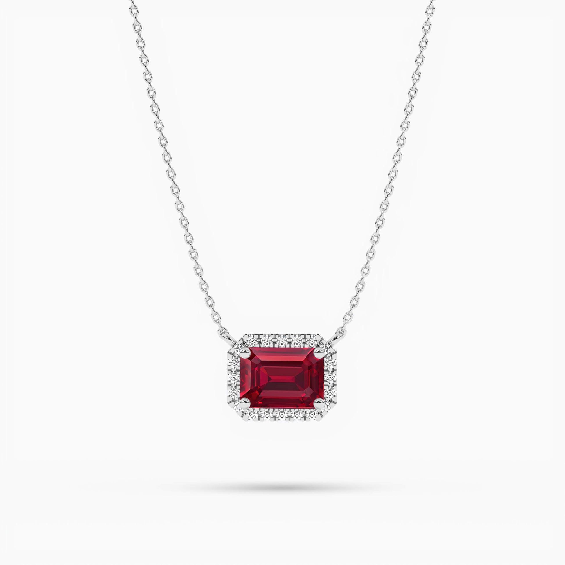 ruby silver pendant​