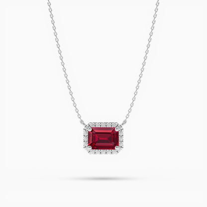 ruby silver pendant​