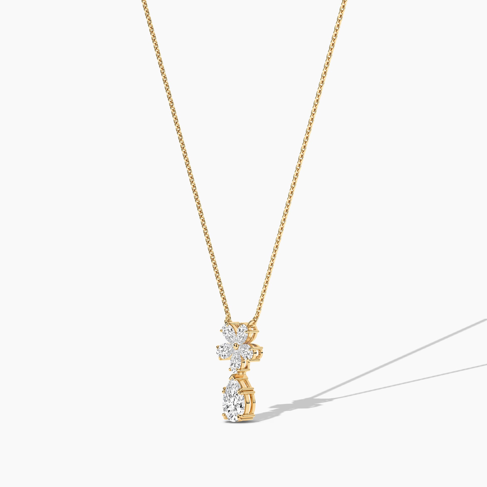 yellow gold plated Small Silver Pendant Necklace 