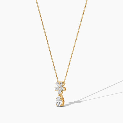 yellow gold plated Small Silver Pendant Necklace 