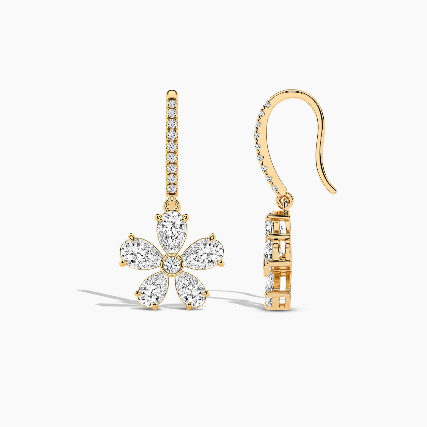 Silver drop earrings