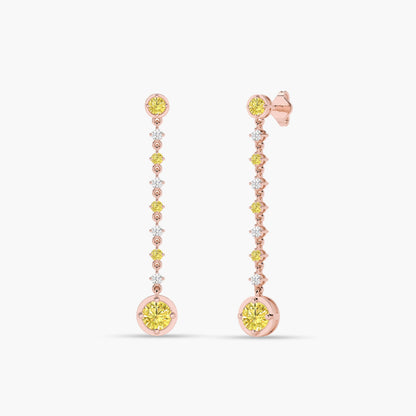 Yellow gemstone earrings