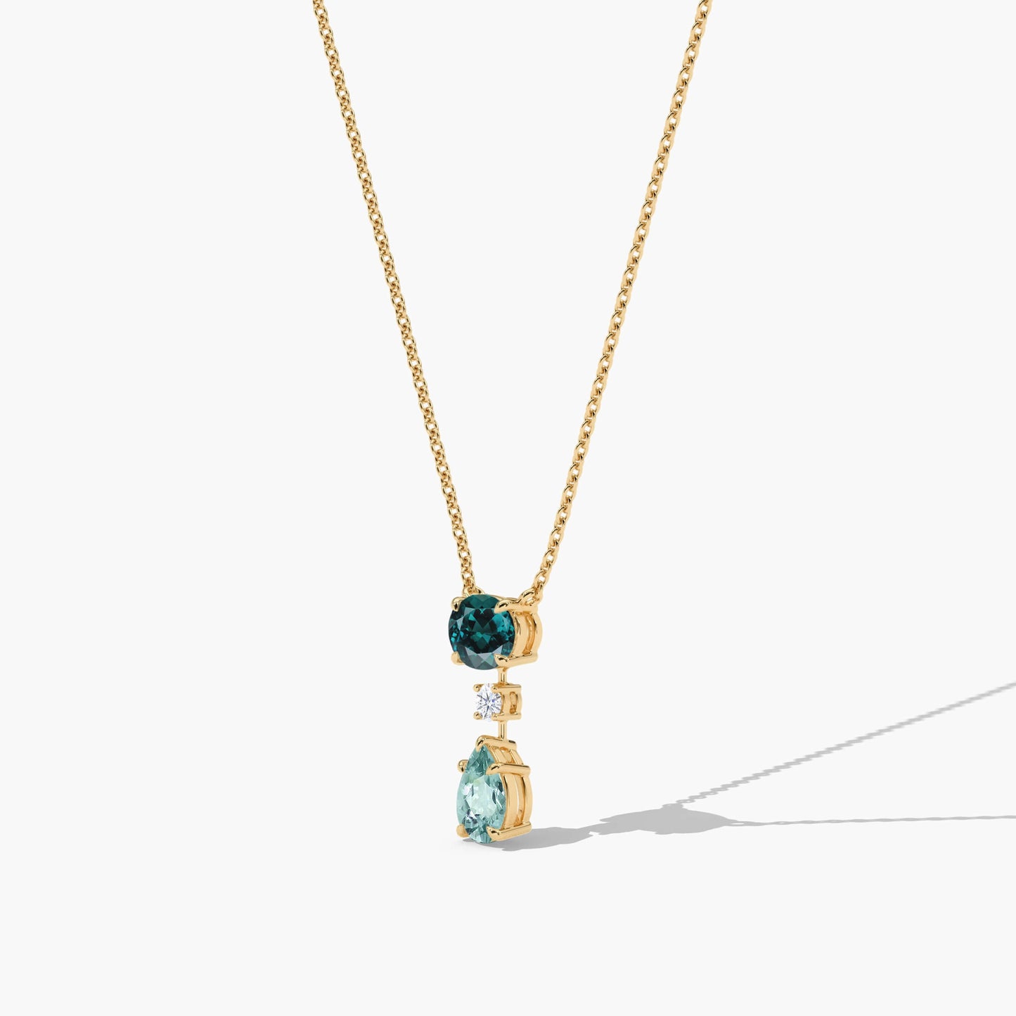 green-blue tourmaline necklace
