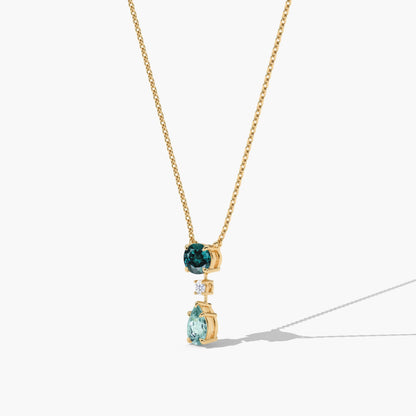 green-blue tourmaline necklace