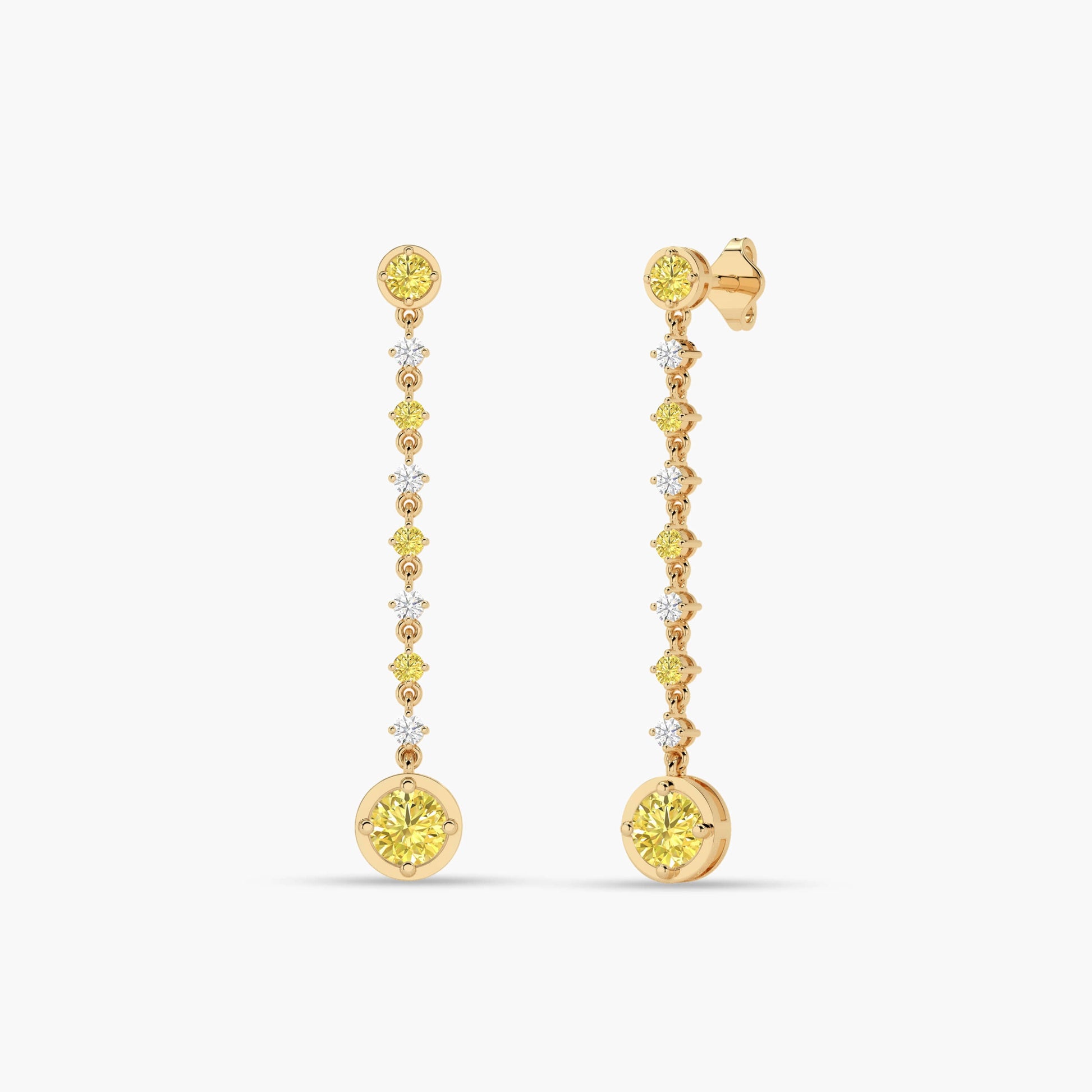 Yellow gemstone earrings