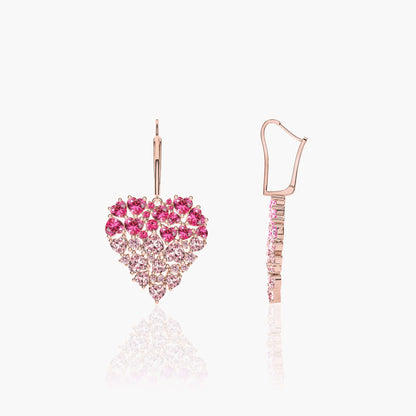 heart earrings design