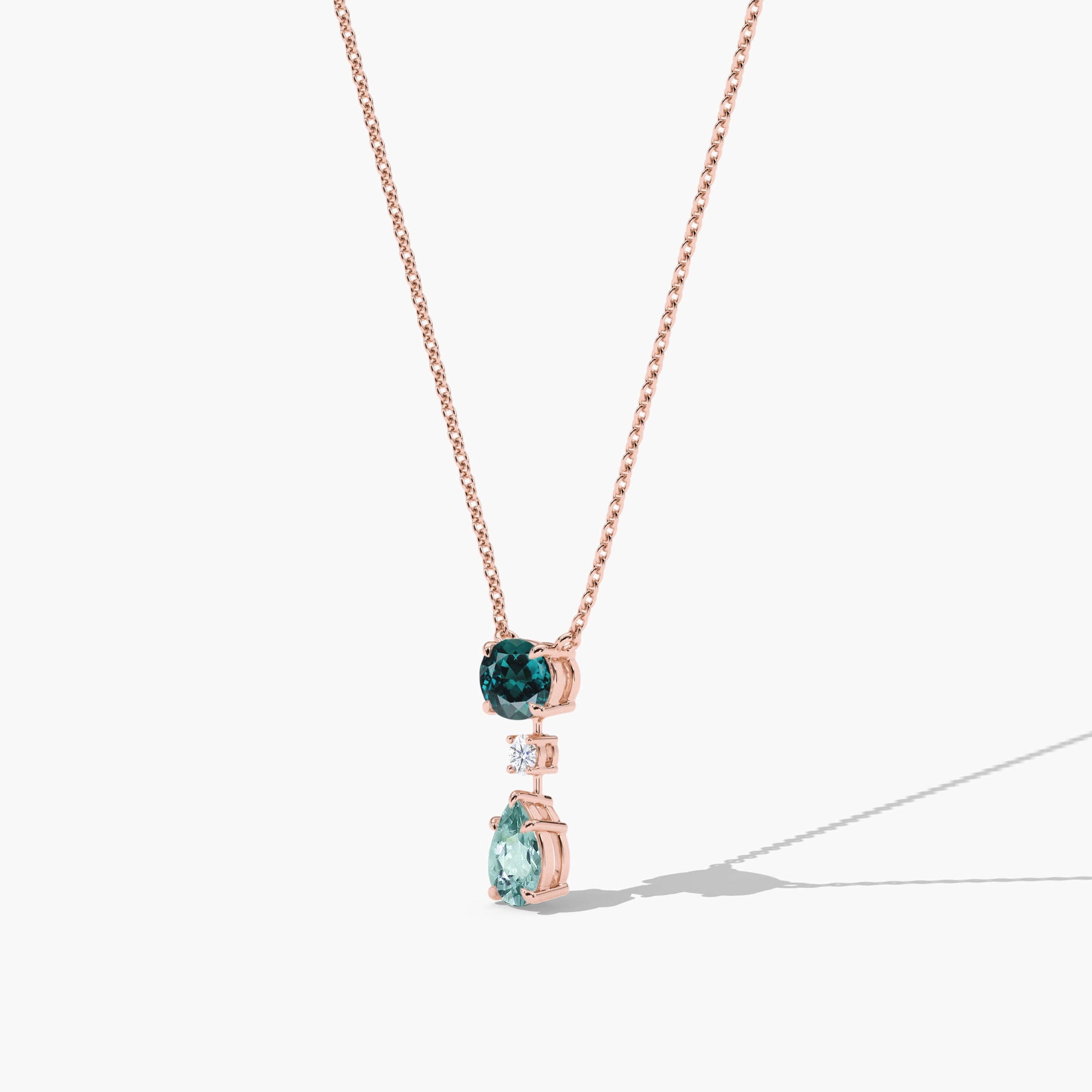 paraiba and green blue tourmaline necklace
