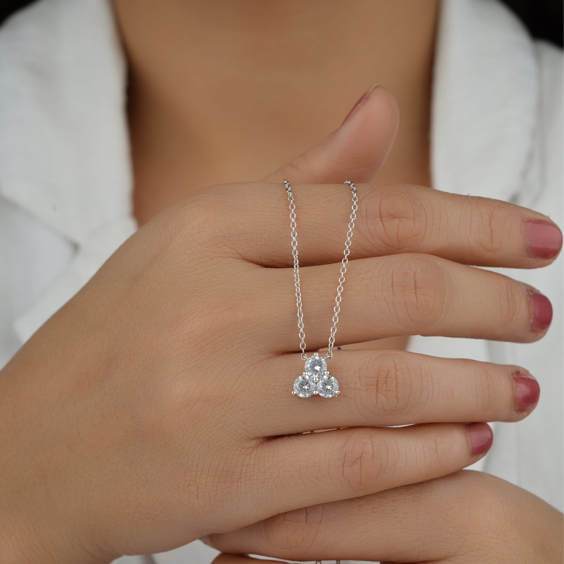silver chain necklace womens