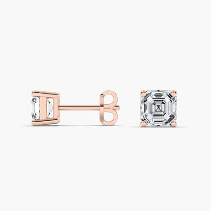 silver diamond earrings rose gold