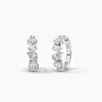 silver earrings hoops​