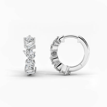 silver hoop earrings for women