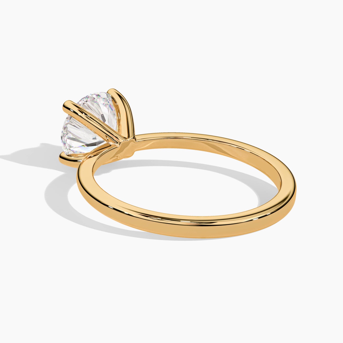 single diamond silver ring yellow 