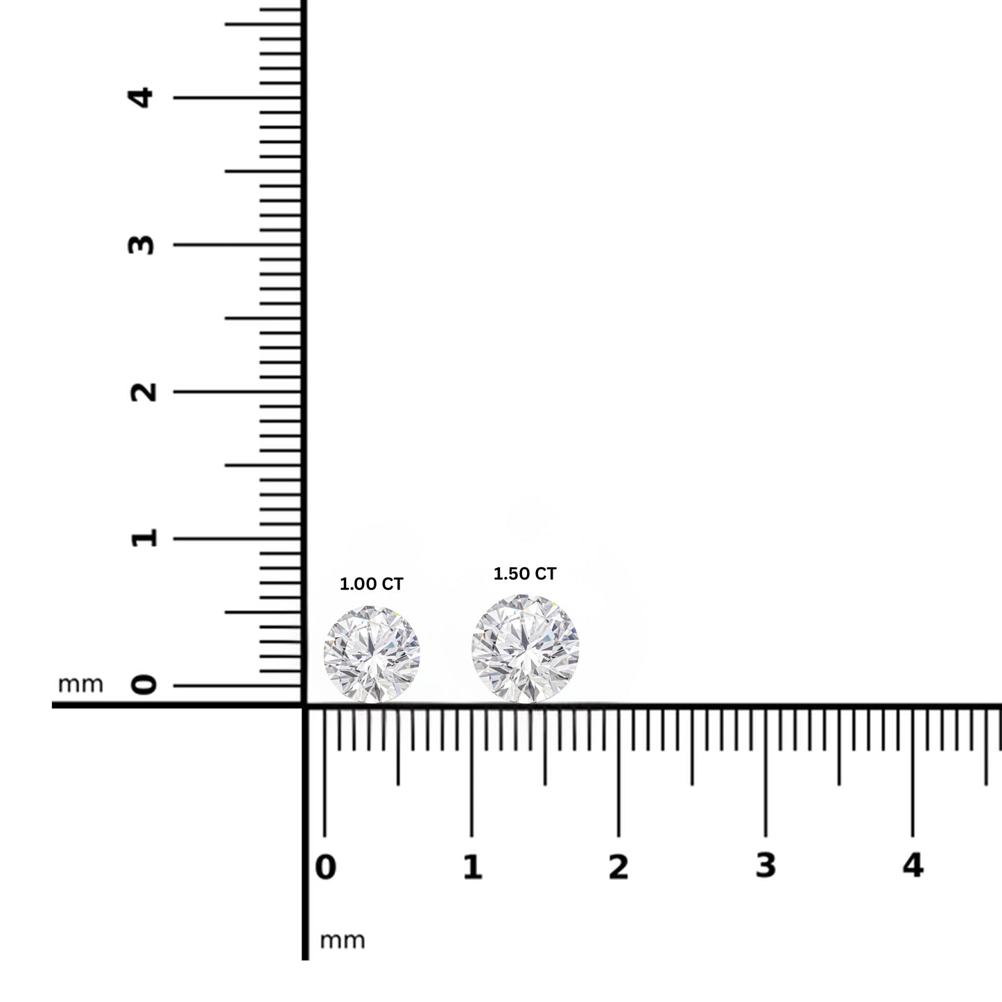 Small Silver Stud Earrings Round Diamond