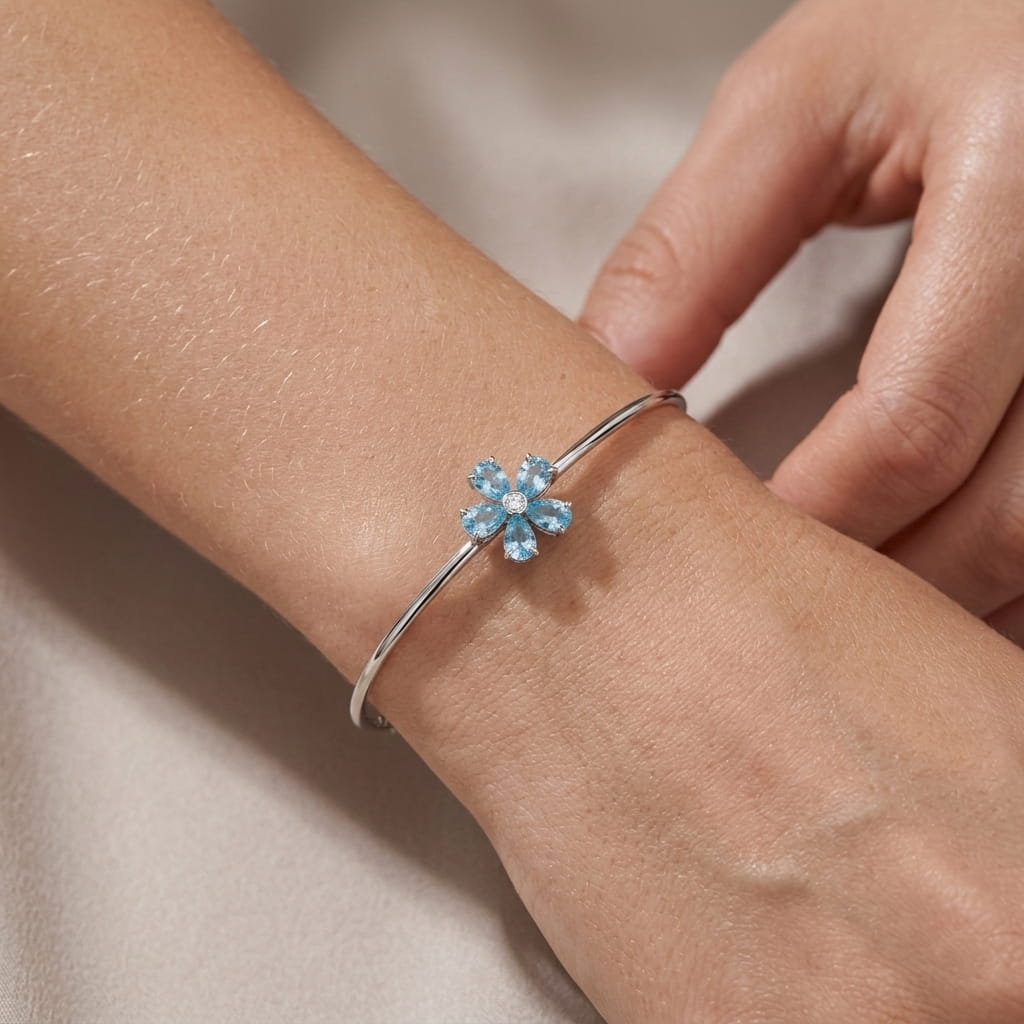 Ocean love blue diamond bracelet