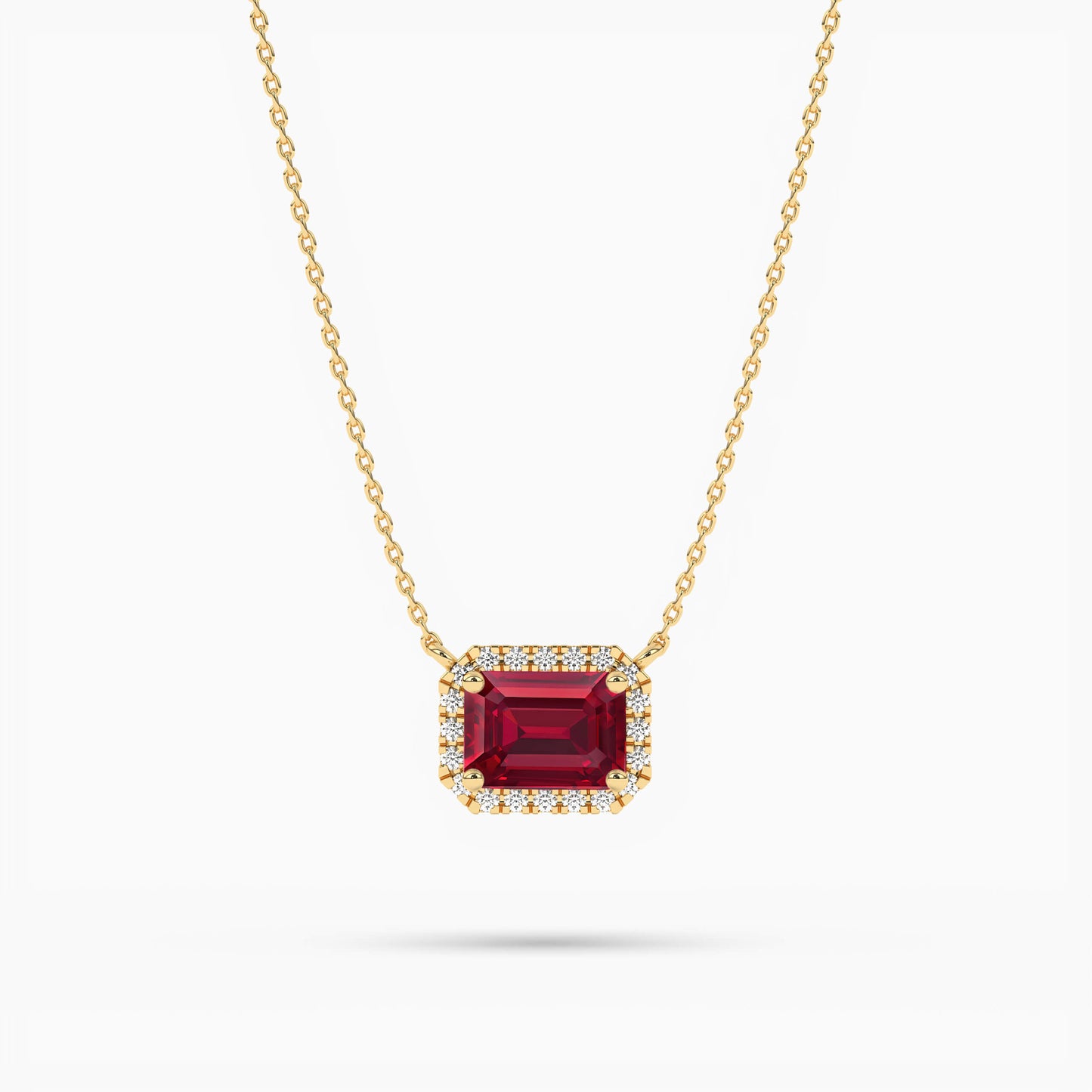 sterling silver ruby necklace