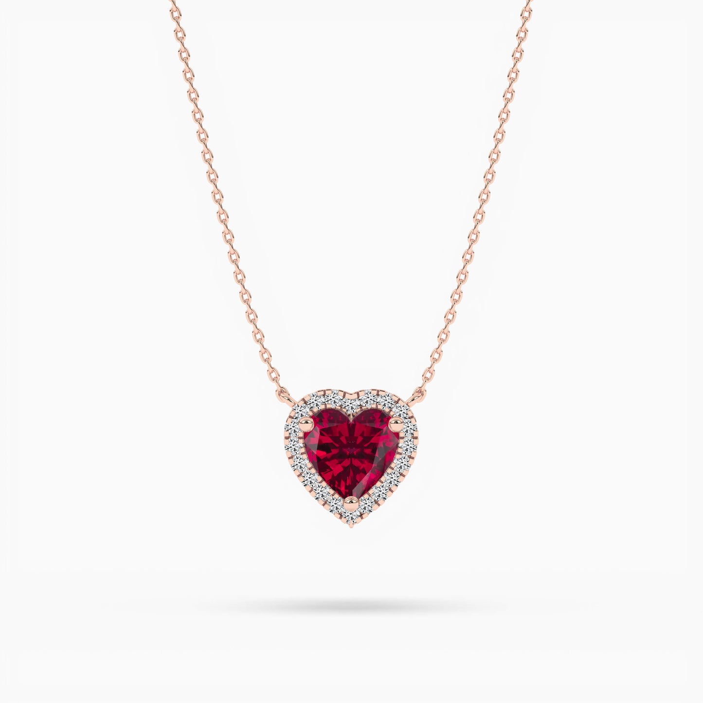 sterling silver ruby necklace