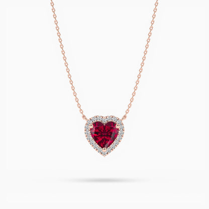 sterling silver ruby necklace