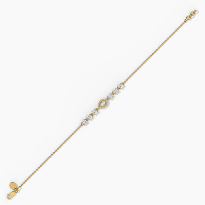 Sterling Silver Adjustable Diamond Bracelet