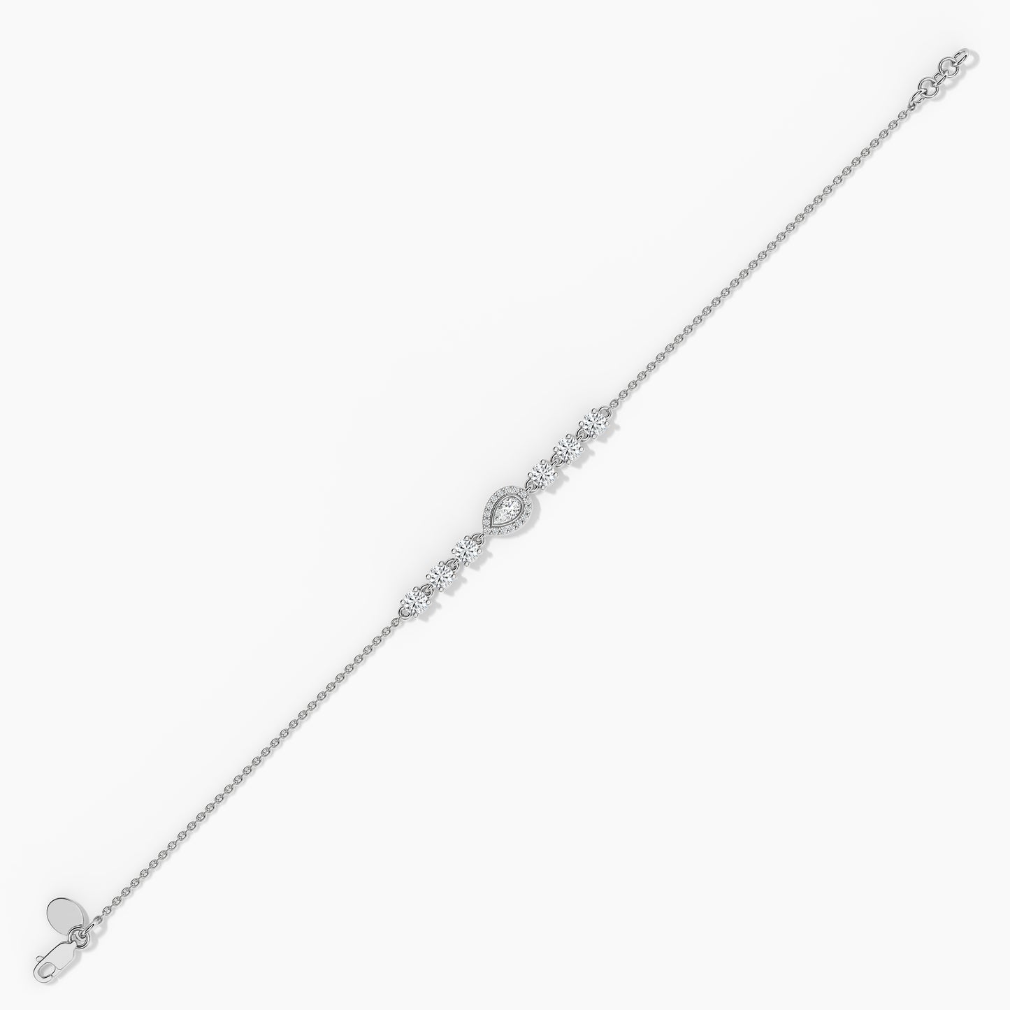 Sterling Silver Adjustable Diamond Bracelet