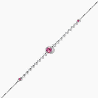 pink Diamond silver Bracelet
