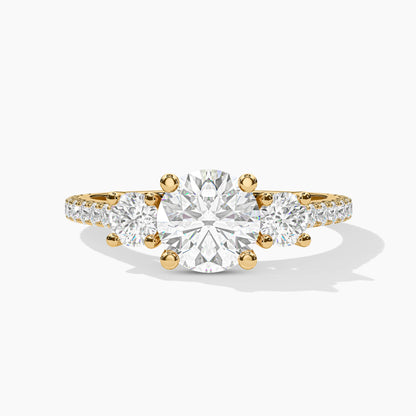 three stone diamond ring​