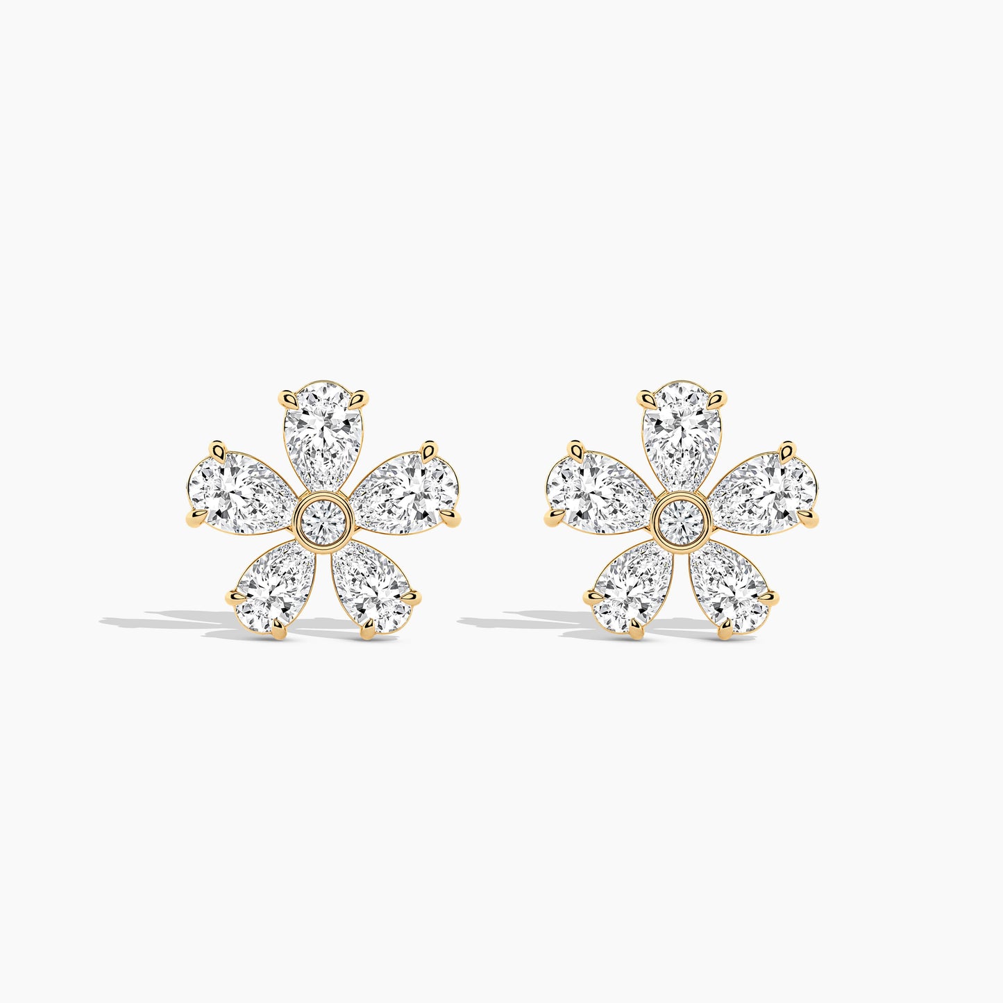 white flower earrings