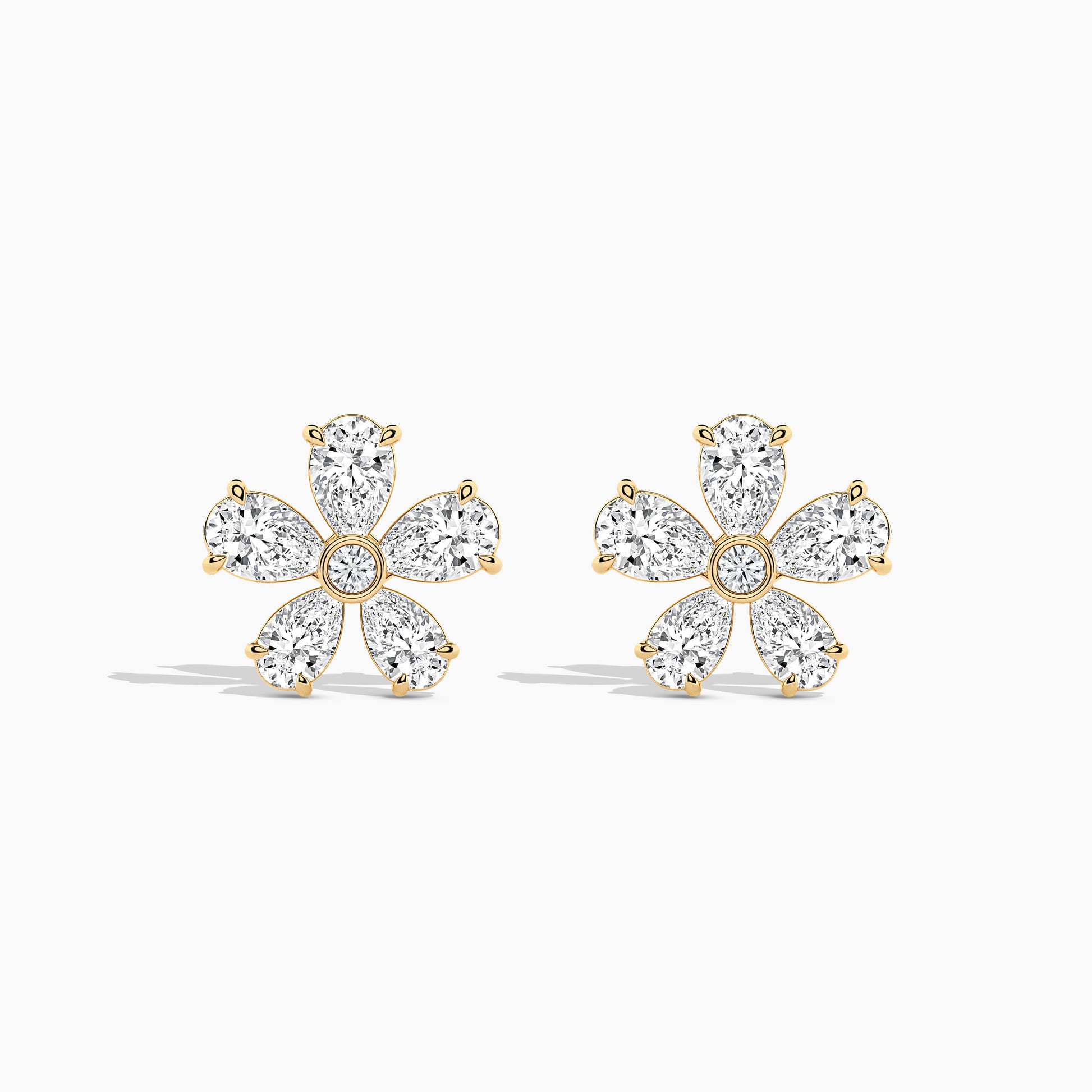 white flower earrings