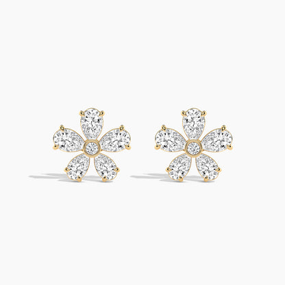 white flower earrings