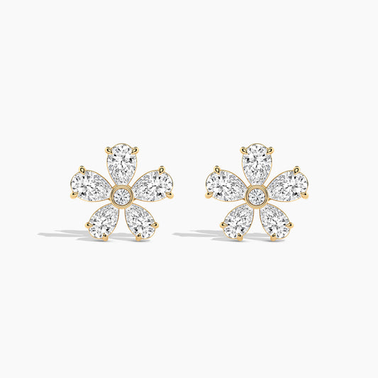 white flower earrings
