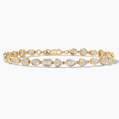 yellow plated Sterling Silver Diamond Bracelet