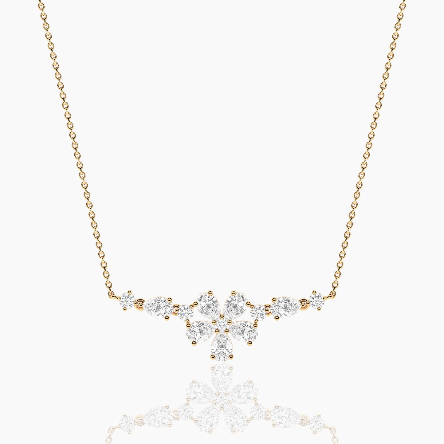 Diamond flower necklace