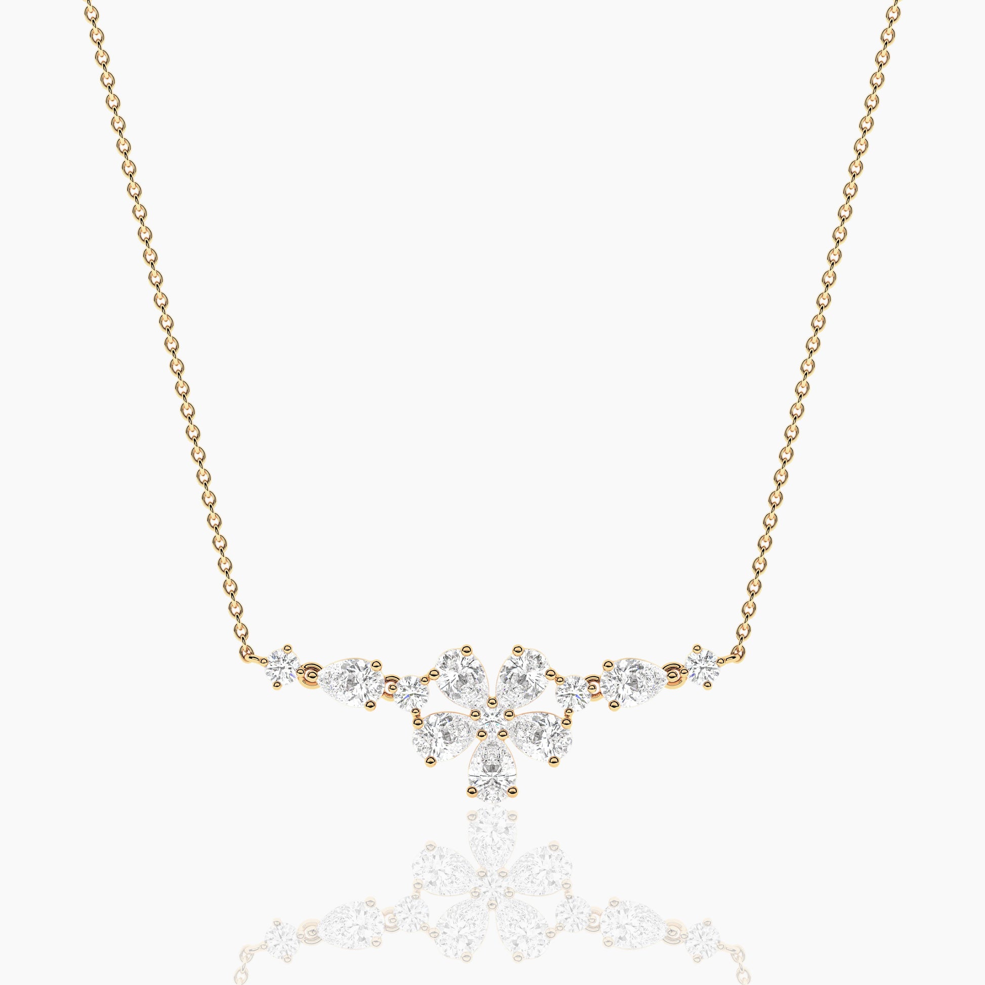 Diamond flower necklace