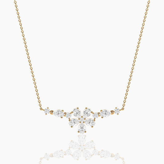 Diamond flower necklace
