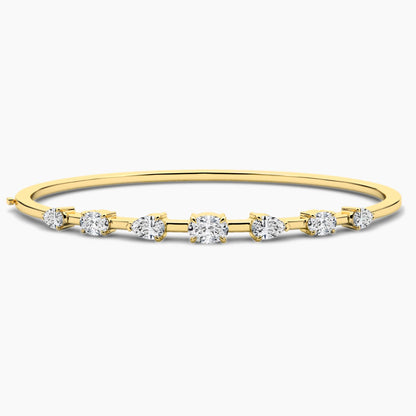 Cluster Diamond Bangle Bracelet
