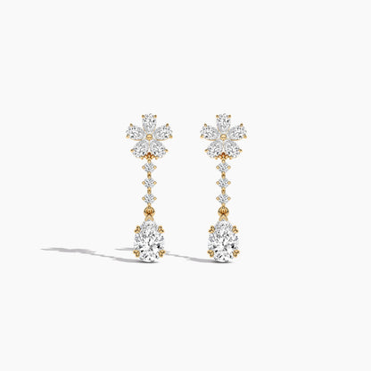 silver drop earrings