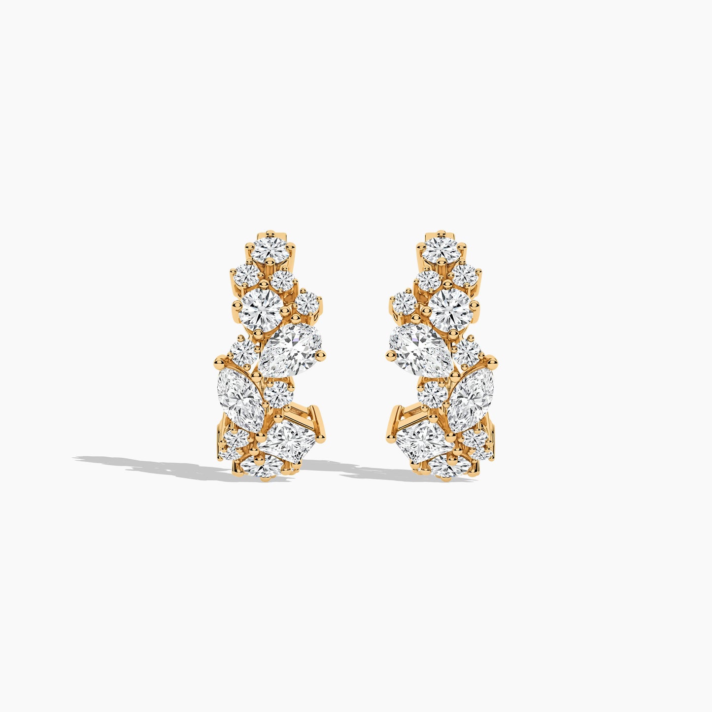 small diamond hoop earrings